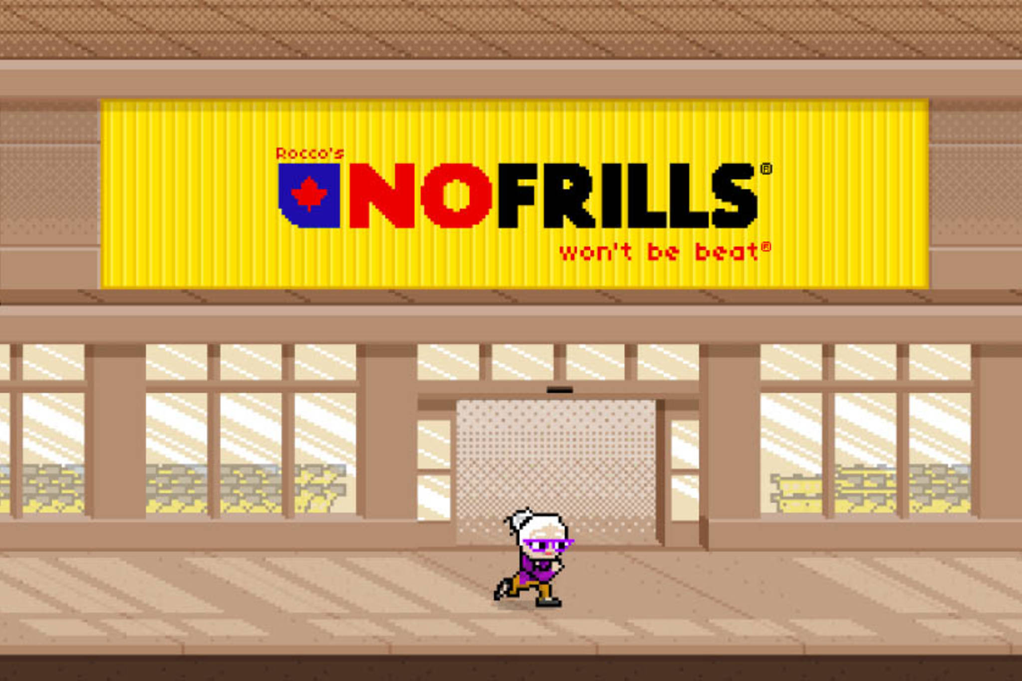 No Frills Grocery 8 Bit Store Front
